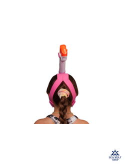 Маска полнолицевая Scuba Brothers Beatle Kid Clear/Pink XS детская