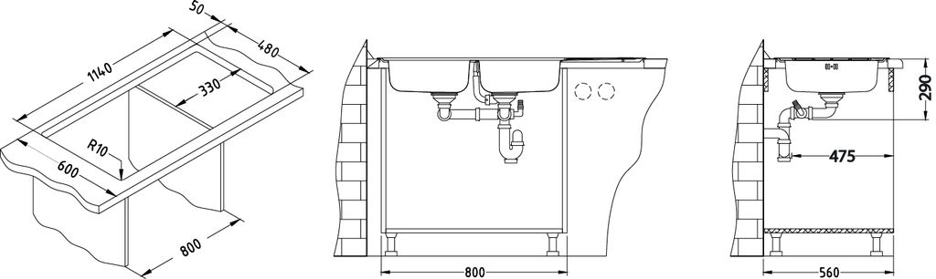 Мойка Alveus Line maxim 100 (Satin)