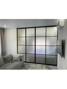 перегородка раздвижная матовое стекло