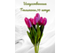 Искусственные тюльпаны,10 шт. для декора,  цвет малиновый