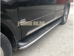 Защита штатного порога труба d42 для Kia Mohave (2021-...)