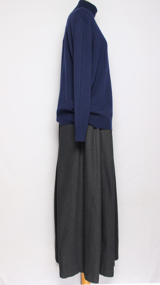 Свитер "ГЛАДКИЙ С ДЛИННЫМ РУКАВОМ " 7807 т.синий, серый, молочный, чёрный р.52-56