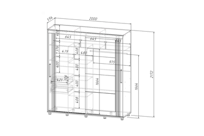 Форест 2.0 м шкаф-купе  Дуб крафт белый