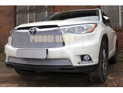 Защита радиатора Toyota Highlander U50 2013-2016 chrome низ PREMIUM