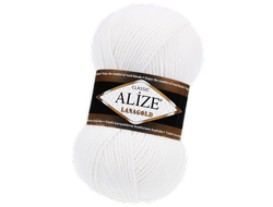 Lanagold (Alize) пряжа цвет №55 белый
