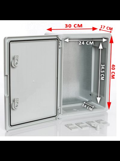 CamBox PP3004 Шкаф пластиковый с монтажной панелью, 300х400х170, непрозрачная дверца, IP65