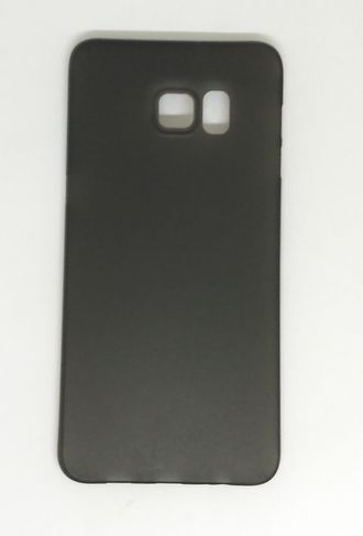 Защитная крышка силиконовая Samsung Galaxy S6 edge+, черная, прозрачная