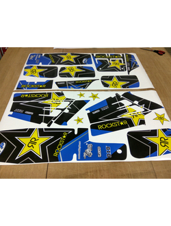 Наклейки на квадроцикл Yamaha YFZ 350 Banshee #545 Rockstars синий