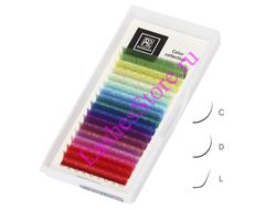 Ресницы цветные Barbara "Палитра" «TRENDY» (16 линий)