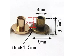 Винт металлический для крепления кольцевых механизмов 6,5 мм.