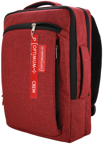 Рюкзак сумка для ноутбука 15.6 - 17.3 дюймов Optimum, красный