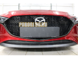 Защита радиатора Mazda 3 2019- black низ PREMIUM