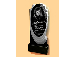 Памятник из гранита, фигурный, размеры от 1000х500х50 до 1200х600х80 мм, с гравировкой 300х400 — ФГП-4