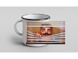 Кружки металлические эмалированные Привет Сосед/ Hello Neighbor