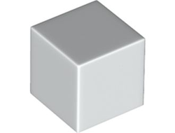 Minifigure, Head, Modified Cube, Plain, White (19729 / 6101863 / 6138163)