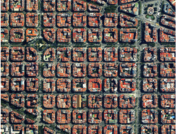 Картина обогреватель, спутниковое фото Барселоны