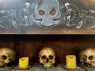 Cabinet with skulls