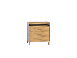 Спальня АЙРИС - АЙРИС 455 Комод Белый-Дуб золотистый