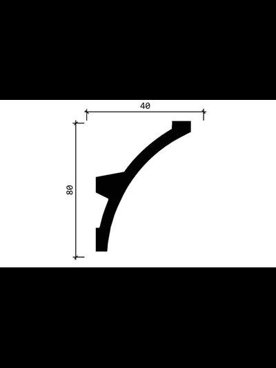 Потолочный плинтус для подсветки DECOR-DIZAYN DD512, из дюрополимера, под покраску, ударопрочный, 2 метра