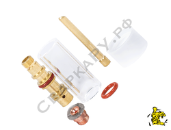 Набор газовой линзы горелки TIG Старт Custom Set 5 ф2.4мм сопло прозрачное ф19.5х47мм для TIG-17,18,