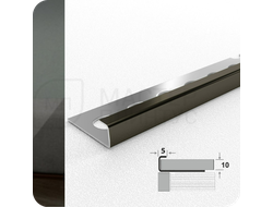 Профиль окантовочный для плитки Лука К 10НСЗ(304).2700.010 Зеркало графит