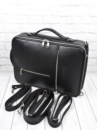 Кожаная сумка-рюкзак Castenaso black (арт. 3108-01)