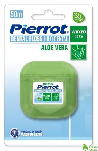 МЕЖЗУБНАЯ НИТЬ ДЛЯ ЗУБОВ PIERROT DENTAL FLOSS АЛОЕ ВЕРА 50М