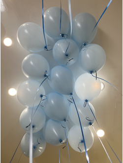 Шары голубой 15 шт под потолок