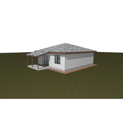 Одноэтажный дом с двумя спальнями 92м² (S72)