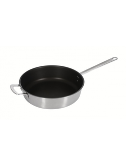 Сковорода с высокими бортами 340/90 из нержавеющей стали с антипригарным покрытием