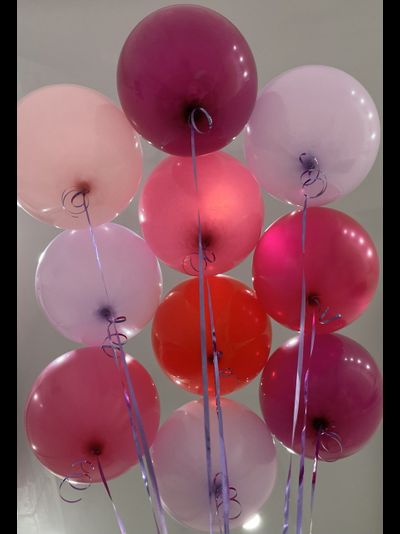 Шары малиновый, фуксия, розовый, лаванда 10 шт под потолок
