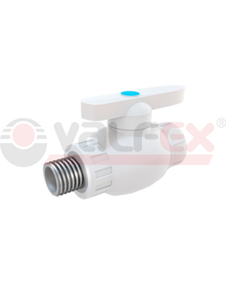 Кран шаровой комбинированный пп 20х1/2 25х3/4 Valfex наружная резьба для подключения смесителей