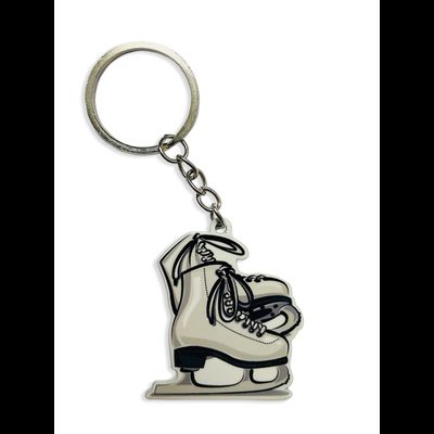 БРЕЛОК КОНЬКИ / ФИГУРНОЕ КАТАНИЕ (металлический плоский двусторонний)