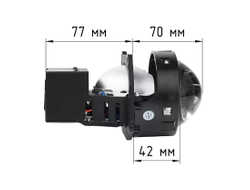 Билед модули Aozoom A10 24 вольта, 3.0 дюйма, 2 чипа, 5500К, 24V, 58W/66W, крепление 3R (комплект, 2шт)