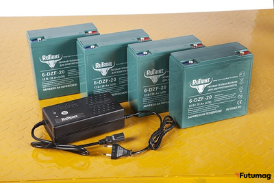 Платформенная тележка электрическая RuTrike ПЛИТА БУКСИР 1200