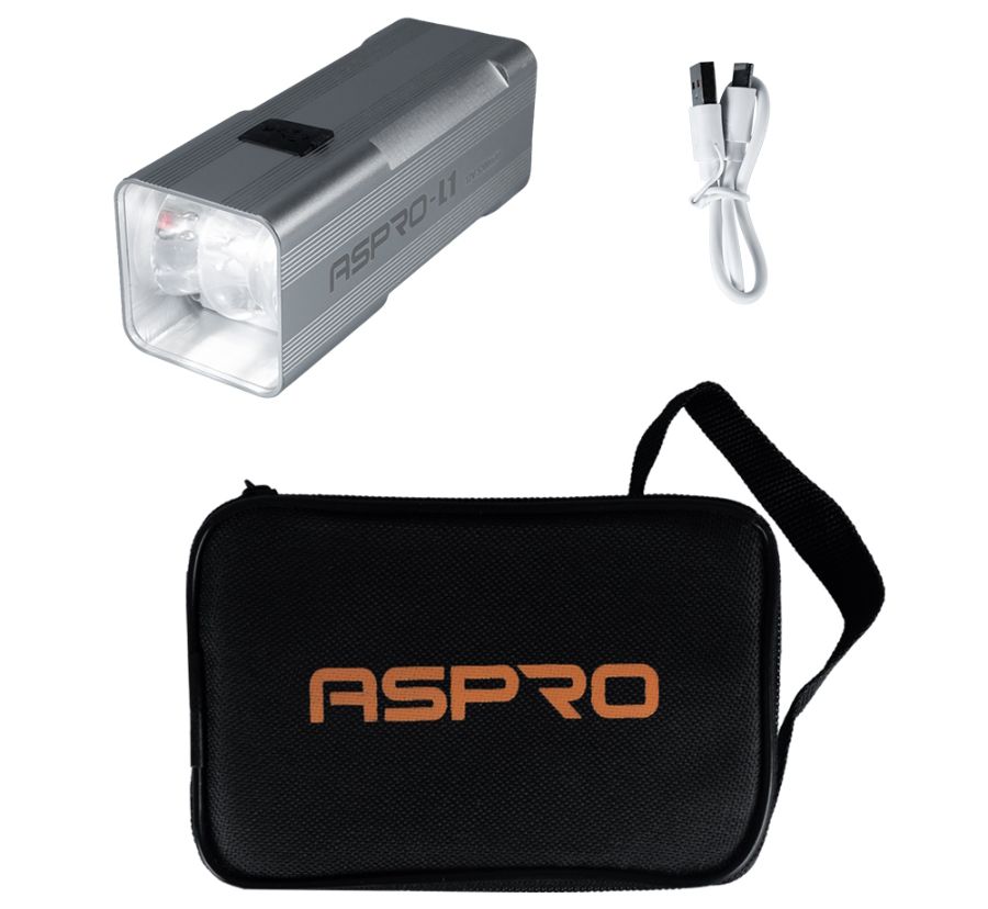 Комплектация аккумуляторного фонаря - лампы ASPRO-L1