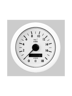 Тахометр VDO Marine Ocean Line N02 012 122 6000 об/мин 12/24 В 85 мм со счетчиком моточасов белый
