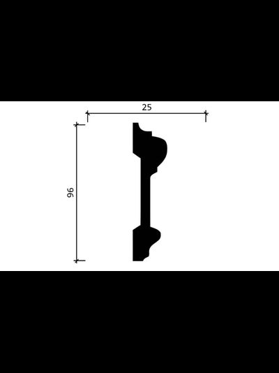 Молдинг Decor Dizain DD601, дюрополимерный, влагостойкий, под покраску, длина 2 м