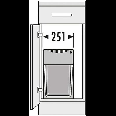 Встраиваемое ведро для мусора 31л Tandem Hailo