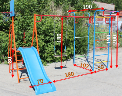Уличный детский спортивный комплекс PLASTEP МИКРО 41 купить в Воронеже