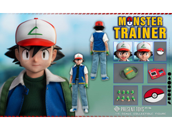 ПРЕДЗАКАЗ - Эш Кетчум (серия Pokemon) - Коллекционная ФИГУРКА 1/6 Monster Trainer (PT-sp96) - PRESENT TOYS ?ЦЕНА: 16900 РУБ.?