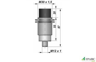 Индуктивный взрывозащищенный датчик SNI 27-15-D-P12 резьба М30х1,5