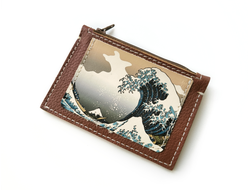 Мини-портмоне на молнии "Волна" по мотивам картины Кацусики Хокусая