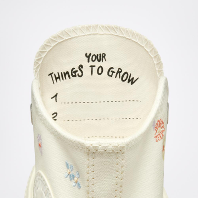 Кеды на платформе Converse Chuck Taylor All Star Lift Platform Embroidered Floral с вышивкой A01586C