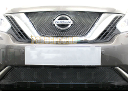 Защита радиатора Nissan Murano Z52 2014- black верх PREMIUM