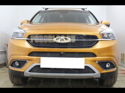 Защита радиатора для Chery Tiggo 7 2016- black низ