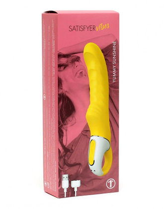 Жёлтый вибратор Satisfyer