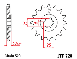 Звезда ведущая JT JTF728.15 (JTF728-15) (F728-15)