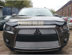 Защита радиатора Mitsubishi Outlander XL 2010-2012 (3 части) chrome