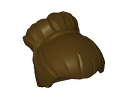 Minifigure, Hair Female with Large High Bun, Dark Brown (27186 / 6158322)